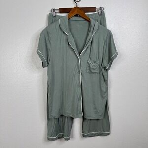 Milkberry Green Short Sleeve Pajama Set Size Medium